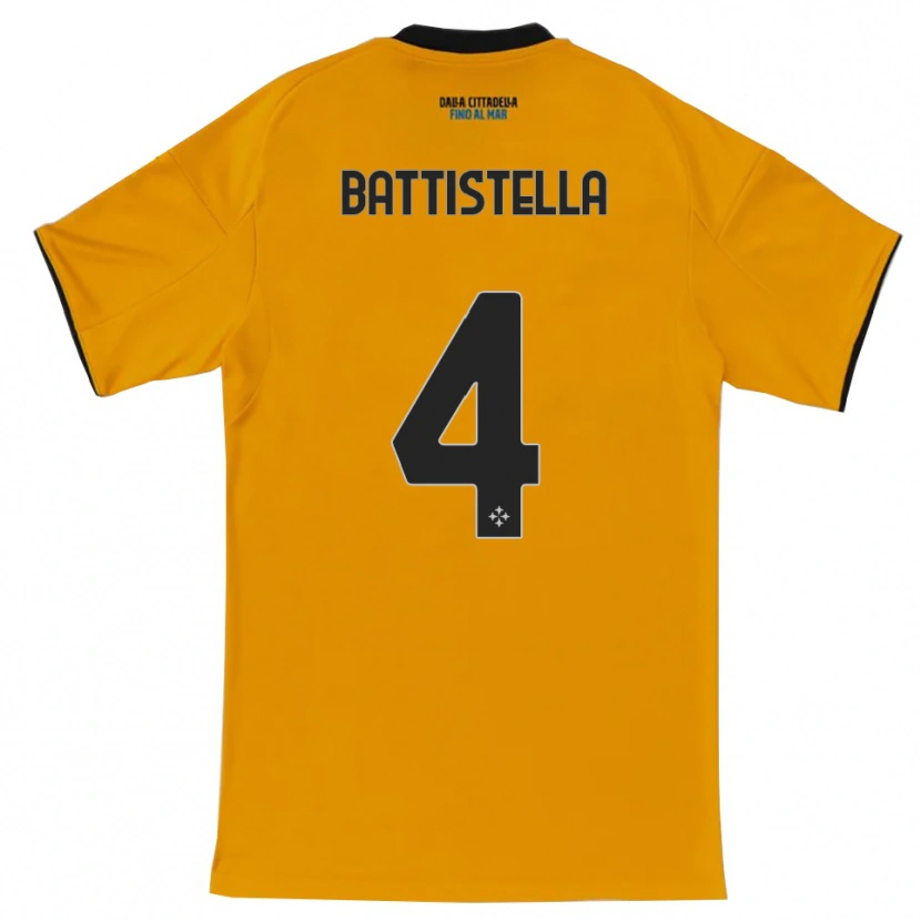 Danxen Kinder Daniel Battistella #4 Orange Blau Auswärtstrikot Trikot 2025/26 T-Shirt Schweiz