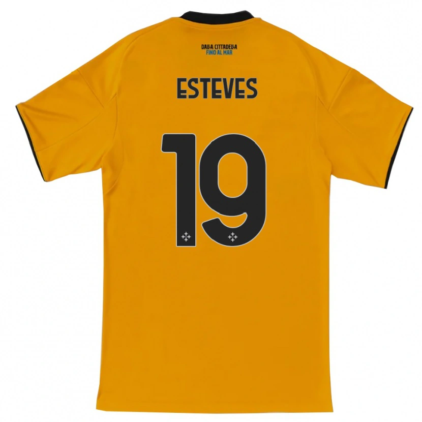 Danxen Kinder Tomás Esteves #19 Orange Blau Auswärtstrikot Trikot 2025/26 T-Shirt Schweiz