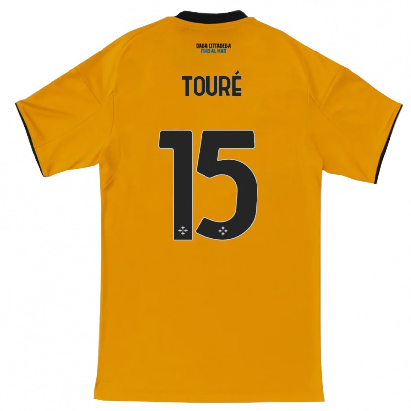 Danxen Kinder Idrissa Touré #15 Orange Blau Auswärtstrikot Trikot 2025/26 T-Shirt Schweiz