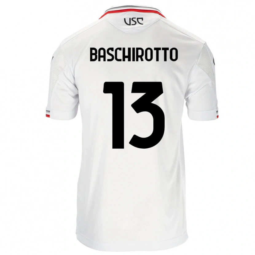 Danxen Kinder Federico Baschirotto #13 Weiß Rot Auswärtstrikot Trikot 2025/26 T-Shirt Schweiz