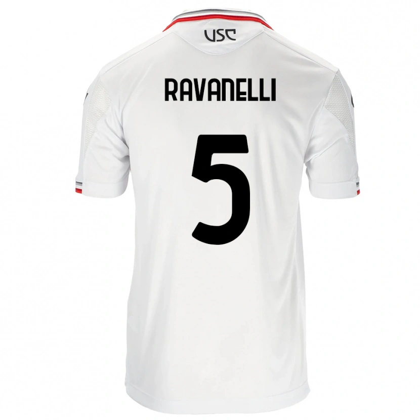 Danxen Kinder Luca Ravanelli #5 Weiß Rot Auswärtstrikot Trikot 2025/26 T-Shirt Schweiz