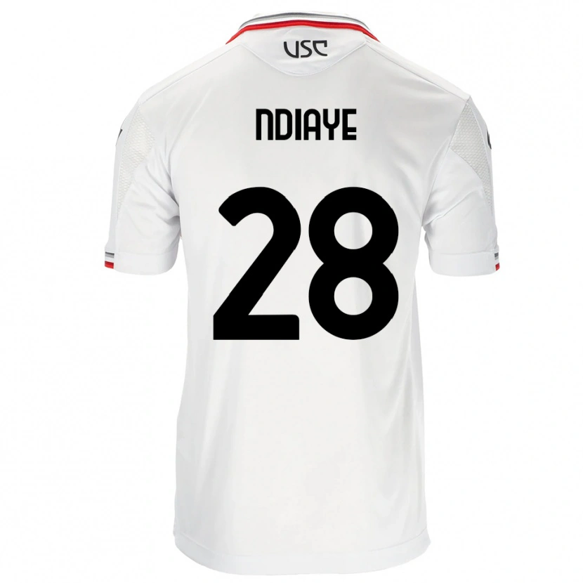 Danxen Kinder Maissa Ndiaye #28 Weiß Rot Auswärtstrikot Trikot 2025/26 T-Shirt Schweiz