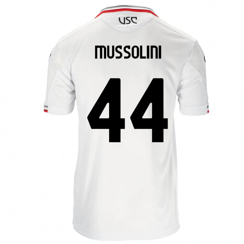 Danxen Kinder Romano Floriani Mussolini #44 Weiß Rot Auswärtstrikot Trikot 2025/26 T-Shirt Schweiz