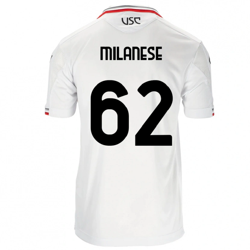 Danxen Kinder Tommaso Milanese #62 Weiß Rot Auswärtstrikot Trikot 2025/26 T-Shirt Schweiz