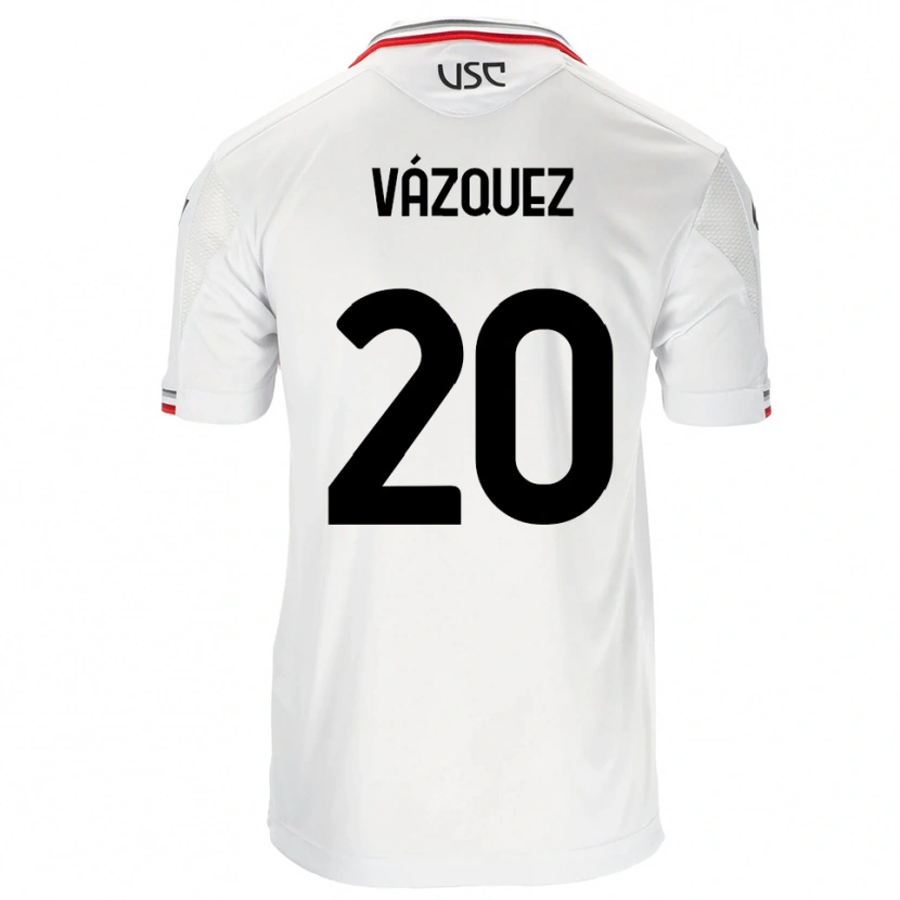Danxen Kinder Franco Vázquez #20 Weiß Rot Auswärtstrikot Trikot 2025/26 T-Shirt Schweiz