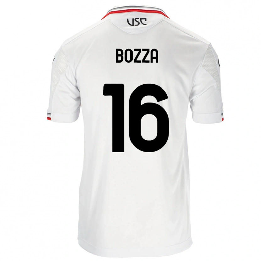Danxen Kinder Mattia Bozza #16 Weiß Rot Auswärtstrikot Trikot 2025/26 T-Shirt Schweiz