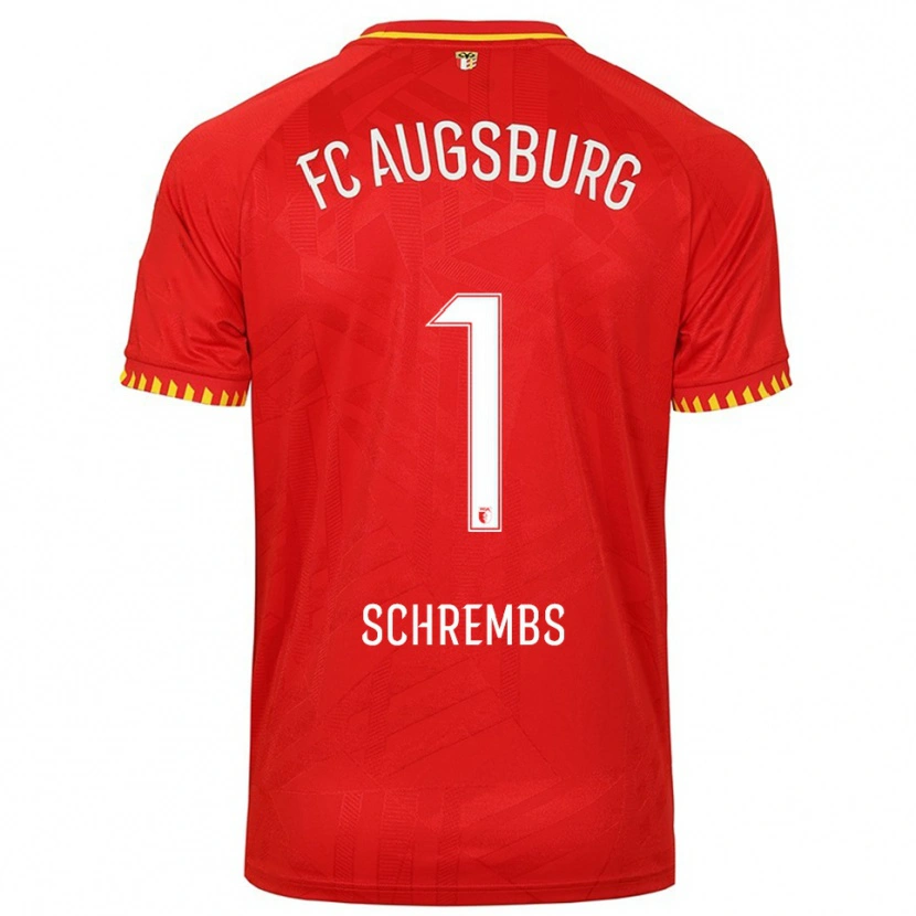 Danxen Kinder Luis Schrembs #1 Rot Gelb Auswärtstrikot Trikot 2025/26 T-Shirt Schweiz
