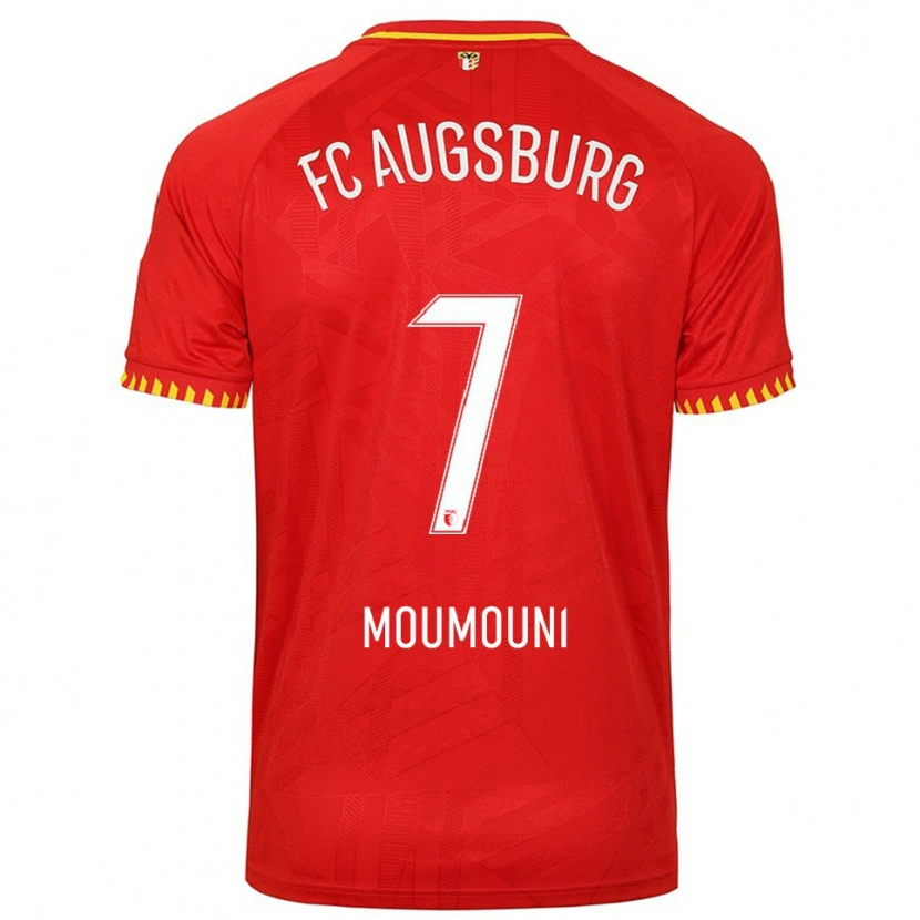 Danxen Kinder Faris Moumouni #7 Rot Gelb Auswärtstrikot Trikot 2025/26 T-Shirt Schweiz