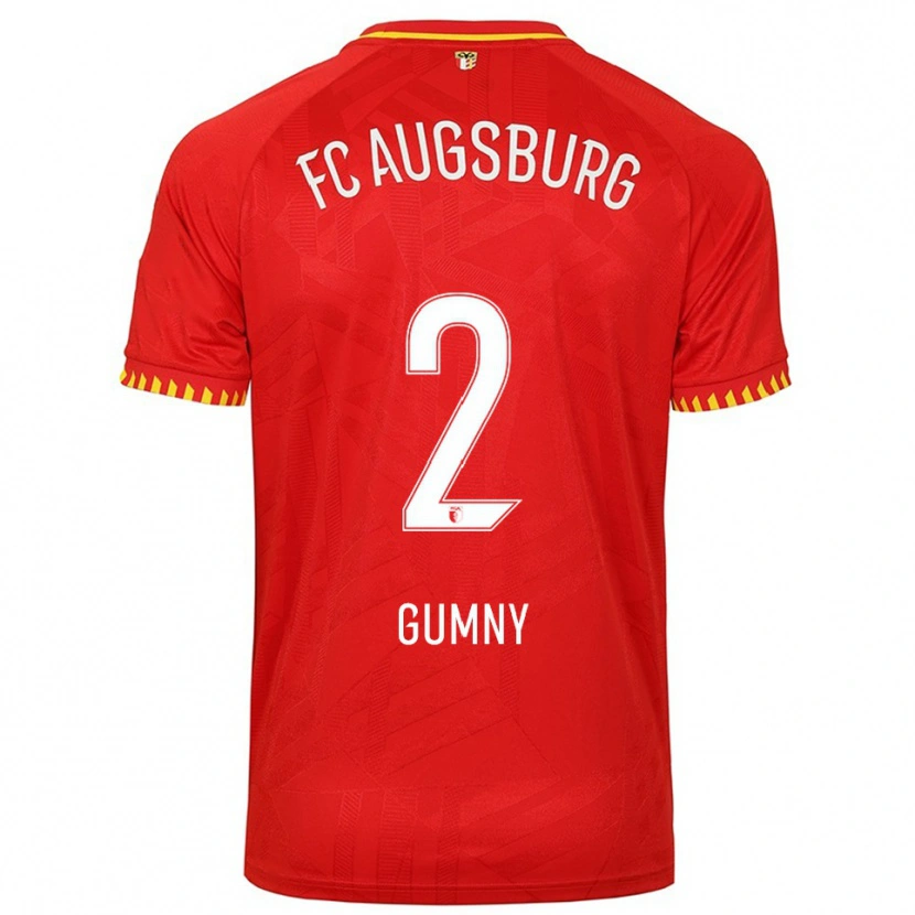 Danxen Kinder Robert Gumny #2 Rot Gelb Auswärtstrikot Trikot 2025/26 T-Shirt Schweiz