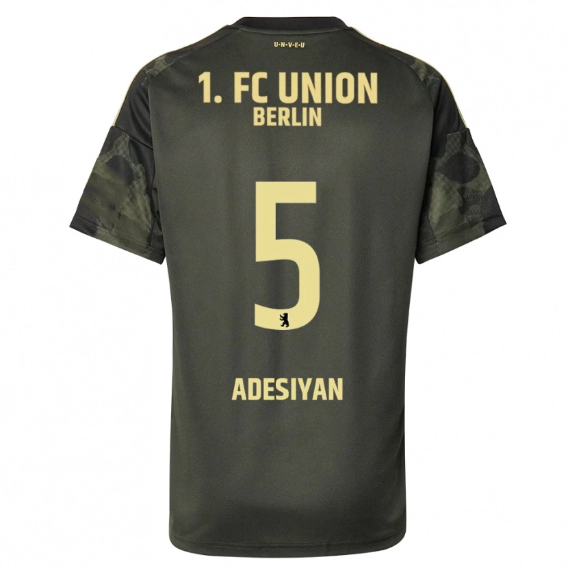 Danxen Kinder Olufemi Adesiyan #5 Dunkelgrün Schwarz Auswärtstrikot Trikot 2025/26 T-Shirt Schweiz