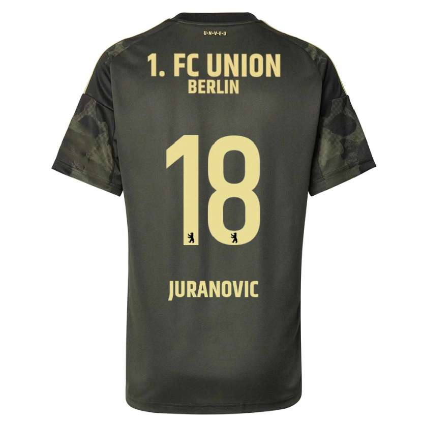 Danxen Kinder Josip Juranovic #18 Dunkelgrün Schwarz Auswärtstrikot Trikot 2025/26 T-Shirt Schweiz