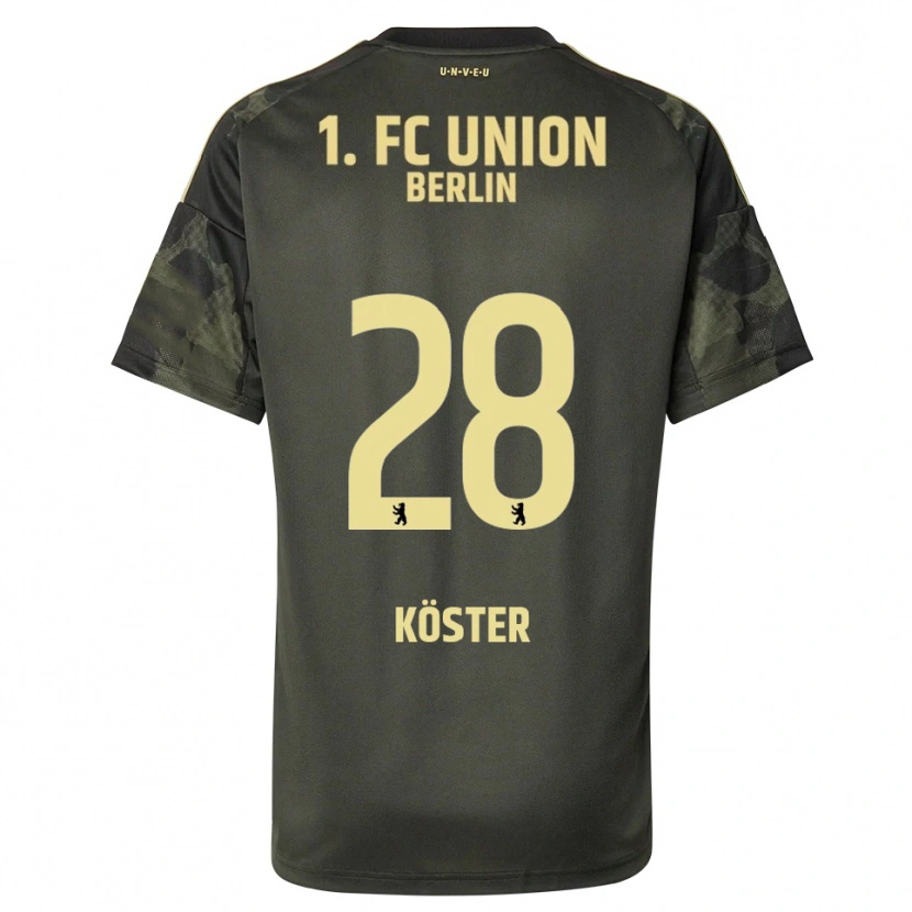 Danxen Kinder Leonie Köster #28 Dunkelgrün Schwarz Auswärtstrikot Trikot 2025/26 T-Shirt Schweiz