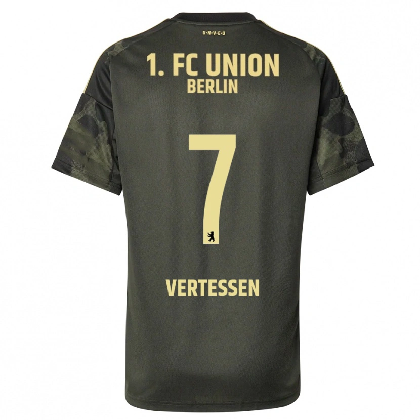 Danxen Kinder Yorbe Vertessen #7 Dunkelgrün Schwarz Auswärtstrikot Trikot 2025/26 T-Shirt Schweiz