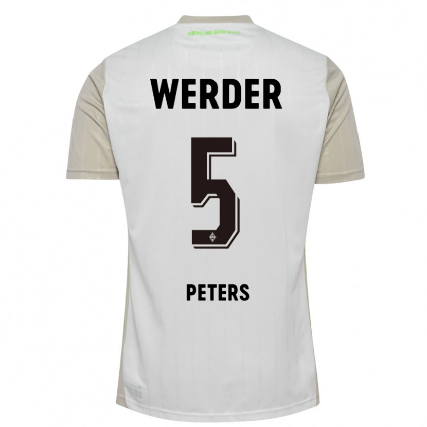 Danxen Kinder Joshua Peters #5 Weiß Schwarz Auswärtstrikot Trikot 2025/26 T-Shirt Schweiz