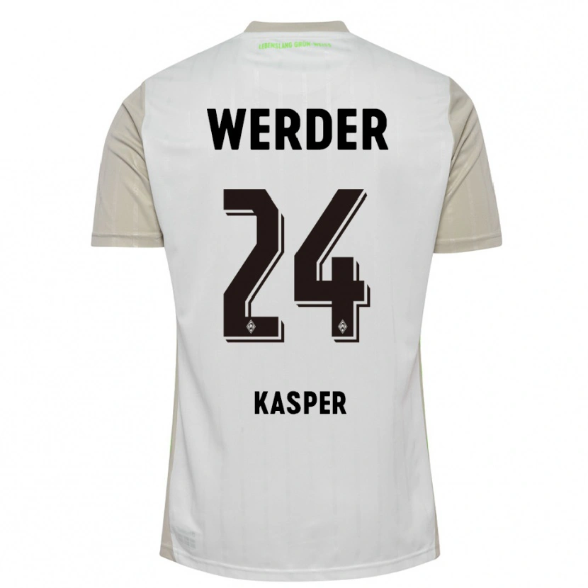 Danxen Kinder Dominik Kasper #24 Weiß Schwarz Auswärtstrikot Trikot 2025/26 T-Shirt Schweiz