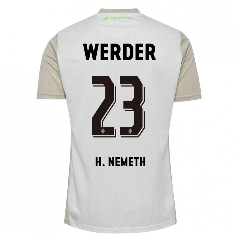 Danxen Kinder Hanna Németh #23 Weiß Schwarz Auswärtstrikot Trikot 2025/26 T-Shirt Schweiz