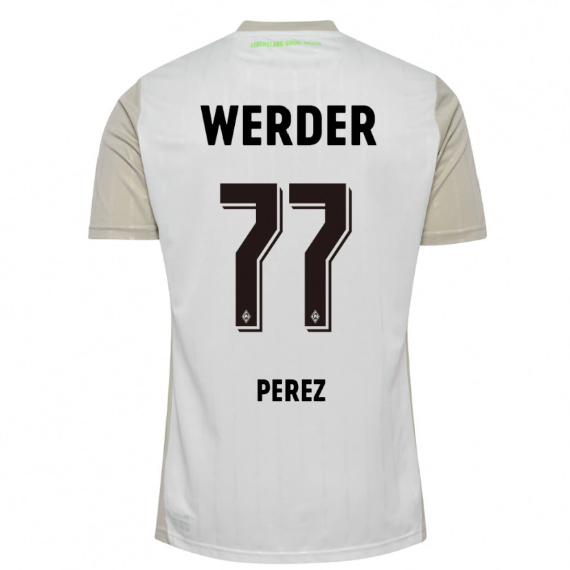 Danxen Kinder Catalina Pérez Jaramillo #77 Weiß Schwarz Auswärtstrikot Trikot 2025/26 T-Shirt Schweiz