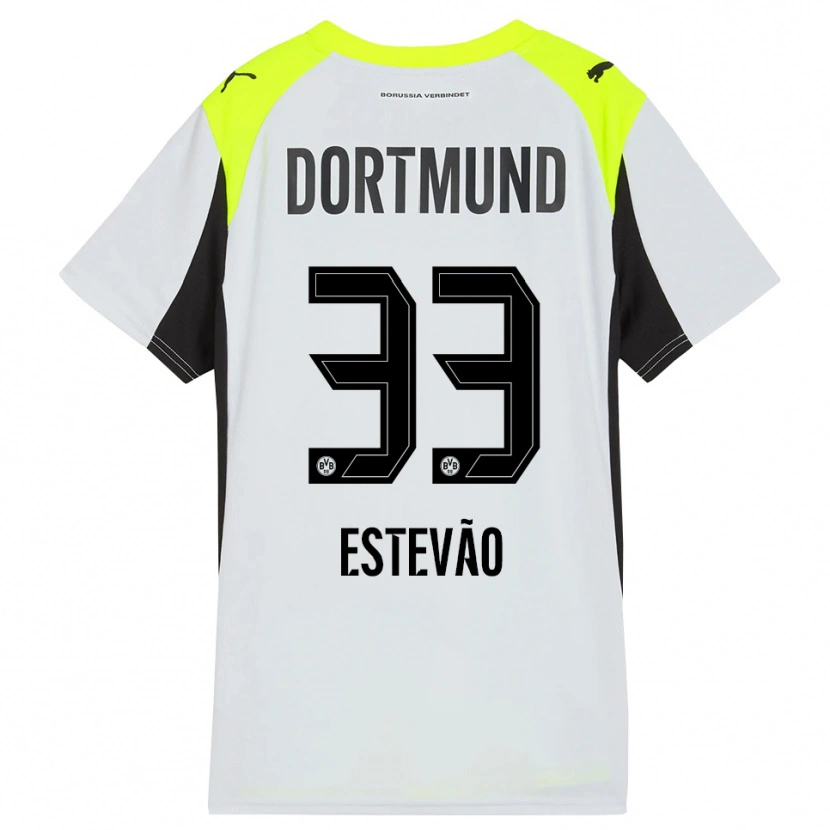 Danxen Kinder Tiago Estevão #33 Fluoreszierendes Gelb Auswärtstrikot Trikot 2025/26 T-Shirt Schweiz