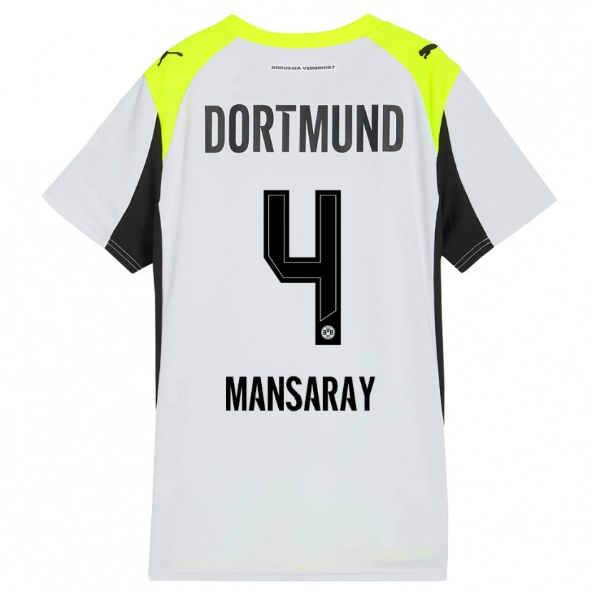 Danxen Kinder Ismael Mansaray #4 Fluoreszierendes Gelb Auswärtstrikot Trikot 2025/26 T-Shirt Schweiz