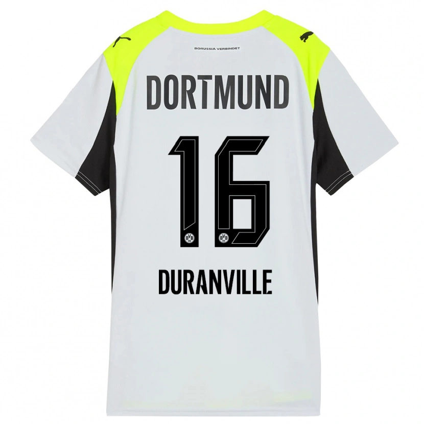 Danxen Kinder Julien Duranville #16 Fluoreszierendes Gelb Auswärtstrikot Trikot 2025/26 T-Shirt Schweiz