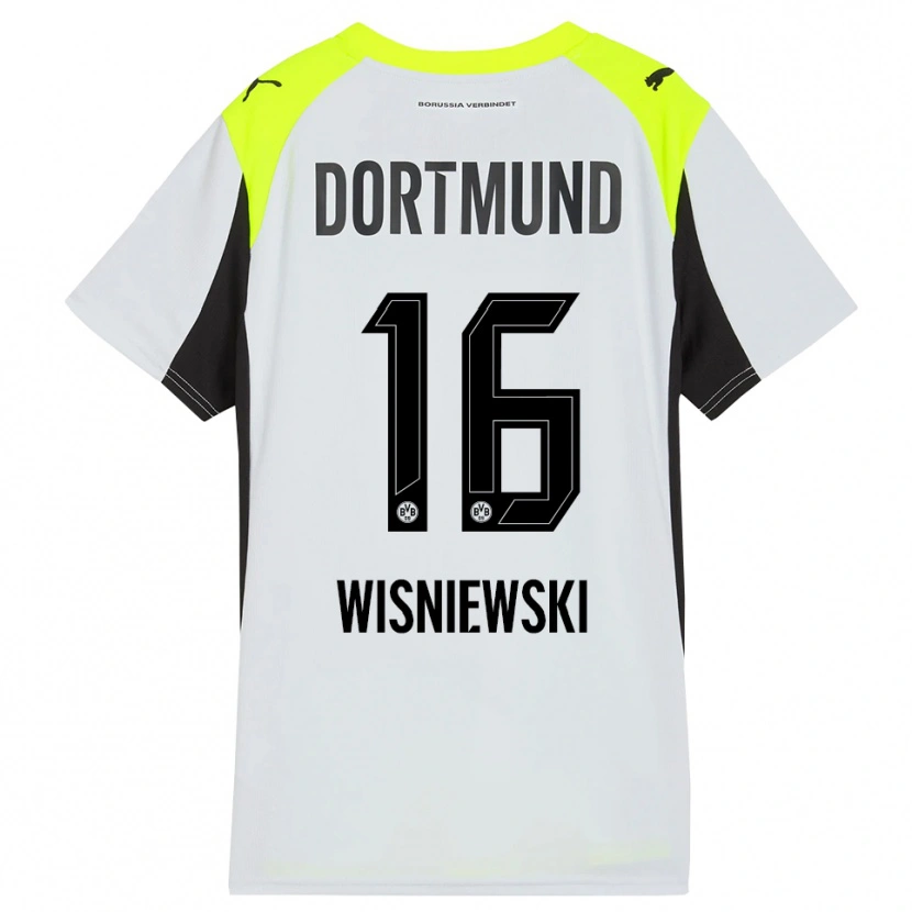 Danxen Kinder Lucy Wisniewski #16 Fluoreszierendes Gelb Auswärtstrikot Trikot 2025/26 T-Shirt Schweiz