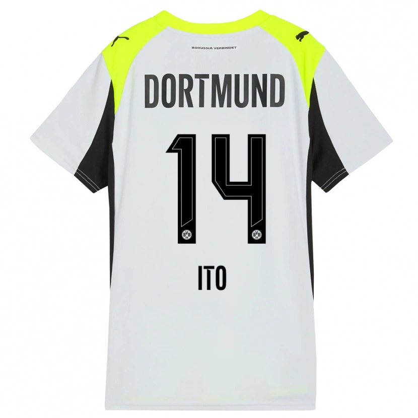 Danxen Kinder Sara Ito #14 Fluoreszierendes Gelb Auswärtstrikot Trikot 2025/26 T-Shirt Schweiz