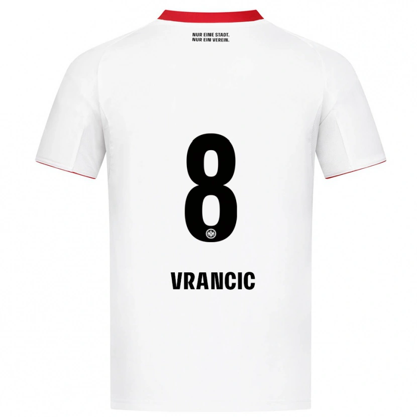 Danxen Kinder Mario Vrancic #8 Weiß Rot Auswärtstrikot Trikot 2025/26 T-Shirt Schweiz