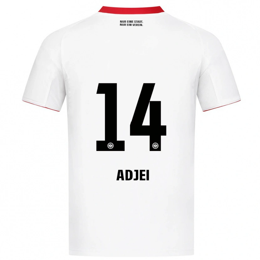 Danxen Kinder Allen Adjei #14 Weiß Rot Auswärtstrikot Trikot 2025/26 T-Shirt Schweiz