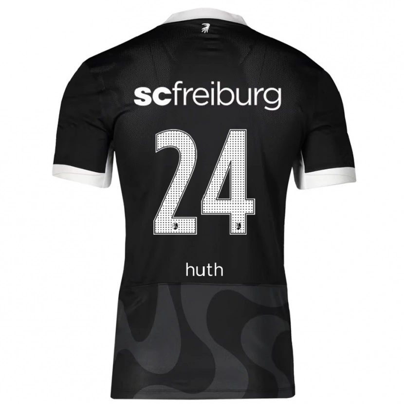 Danxen Kinder Jannik Huth #24 Schwarz Weiß Auswärtstrikot Trikot 2025/26 T-Shirt Schweiz