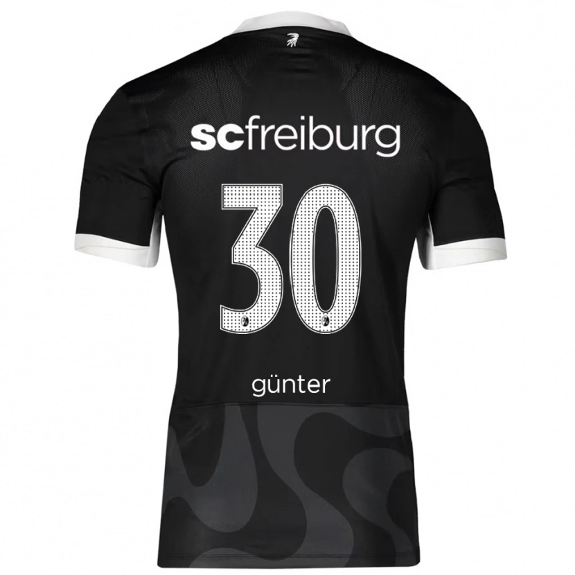 Danxen Kinder Christian Günter #30 Schwarz Weiß Auswärtstrikot Trikot 2025/26 T-Shirt Schweiz