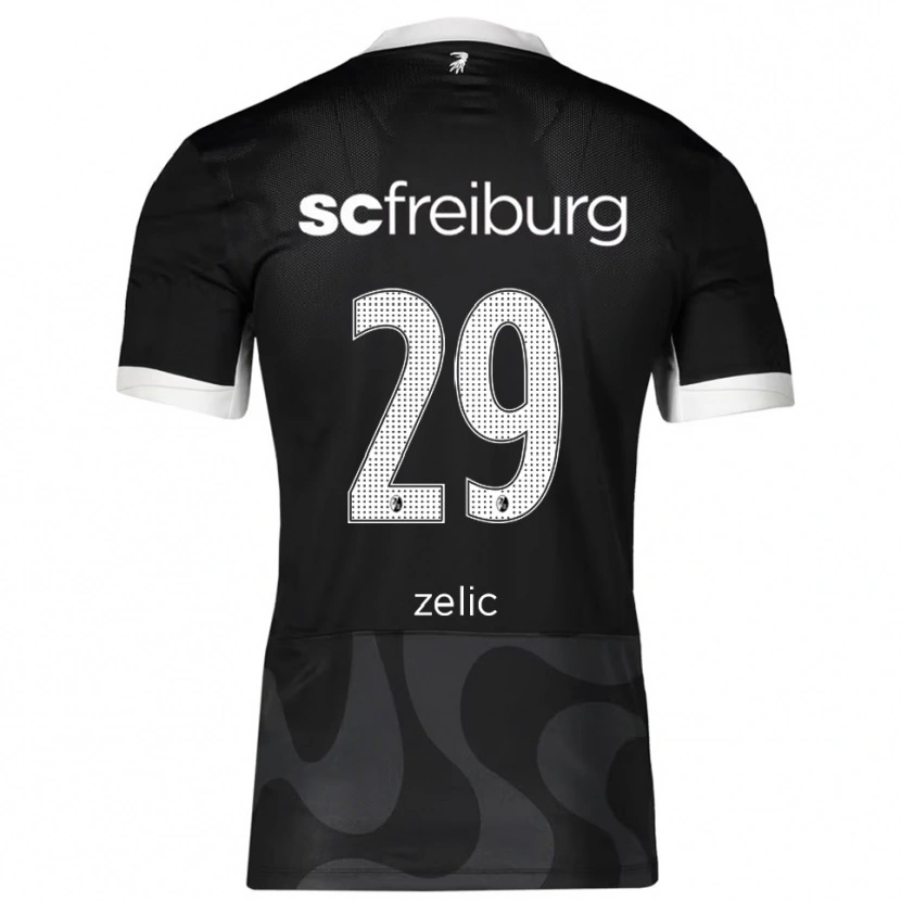 Danxen Kinder Mateo Zelic #29 Schwarz Weiß Auswärtstrikot Trikot 2025/26 T-Shirt Schweiz