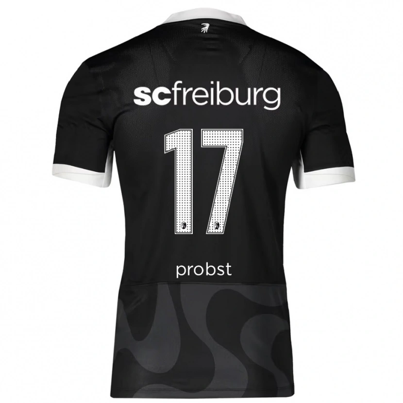 Danxen Kinder Steven Probst #17 Schwarz Weiß Auswärtstrikot Trikot 2025/26 T-Shirt Schweiz