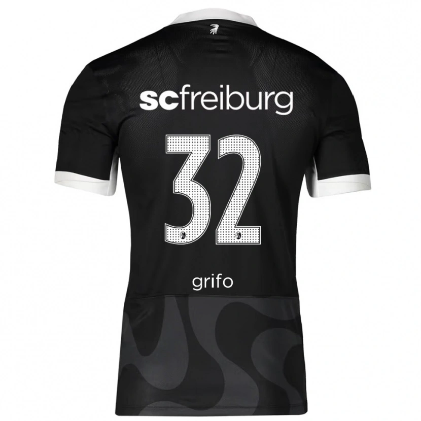 Danxen Kinder Vincenzo Grifo #32 Schwarz Weiß Auswärtstrikot Trikot 2025/26 T-Shirt Schweiz