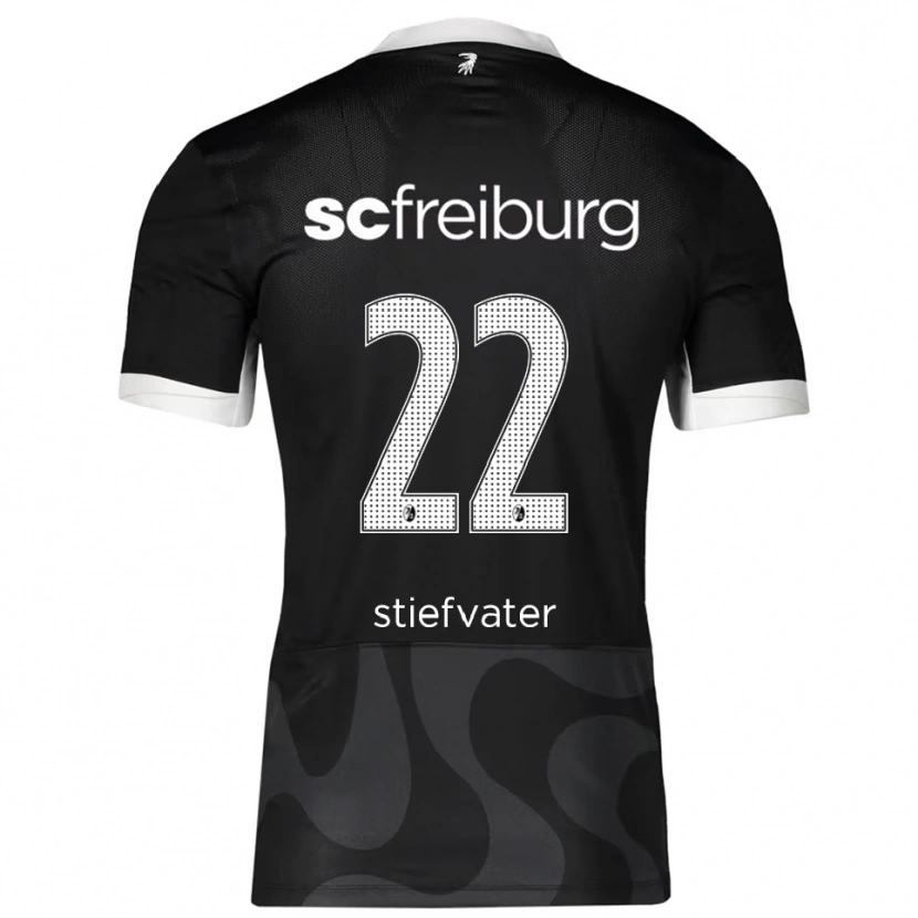 Danxen Kinder Max Stiefvater #22 Schwarz Weiß Auswärtstrikot Trikot 2025/26 T-Shirt Schweiz