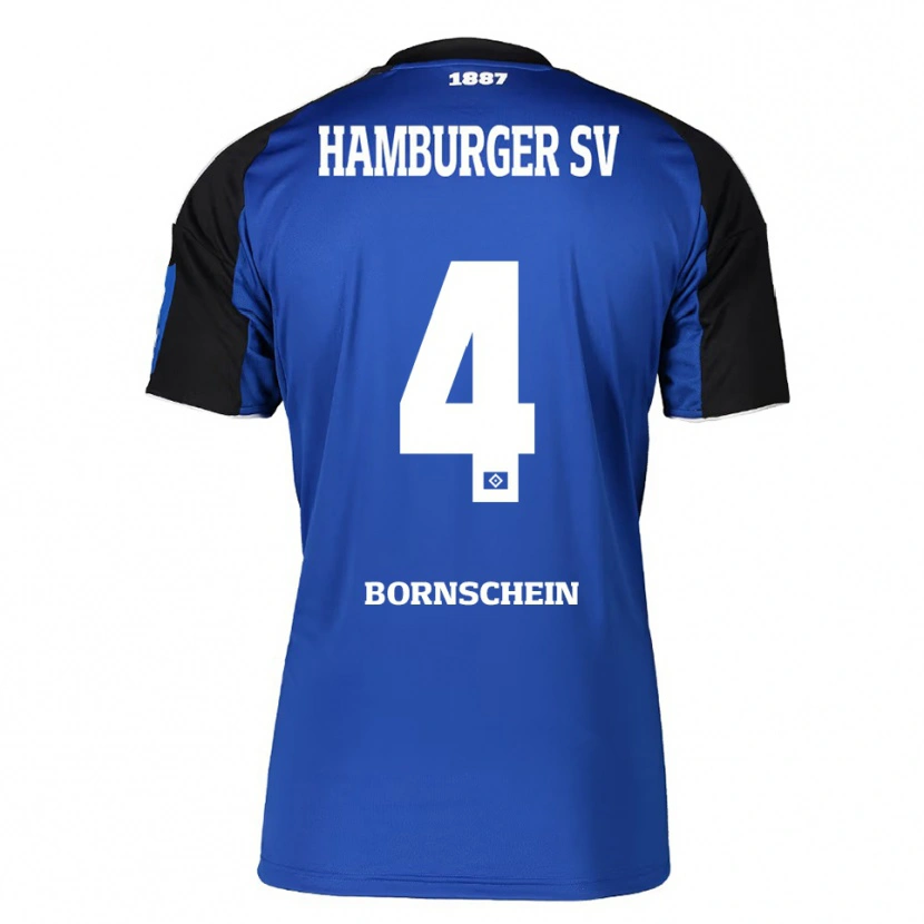 Danxen Kinder Lukas Bornschein #4 Blau Schwarz Auswärtstrikot Trikot 2025/26 T-Shirt Schweiz