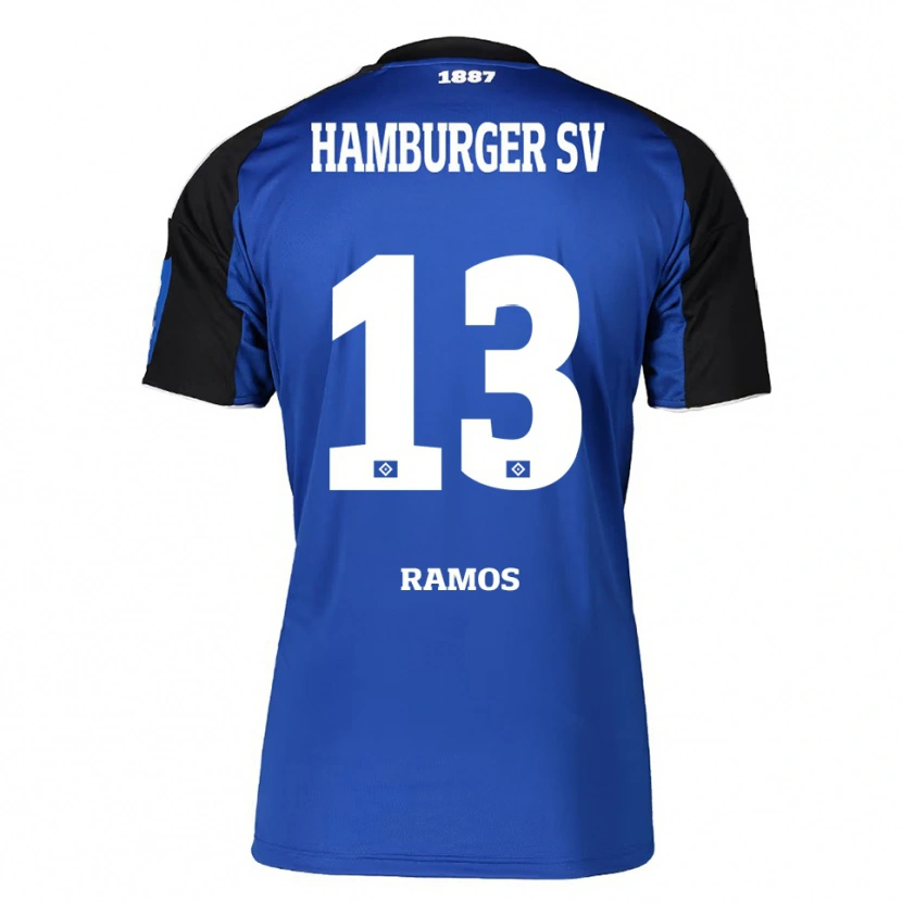 Danxen Kinder Gui Ramos #13 Blau Schwarz Auswärtstrikot Trikot 2025/26 T-Shirt Schweiz