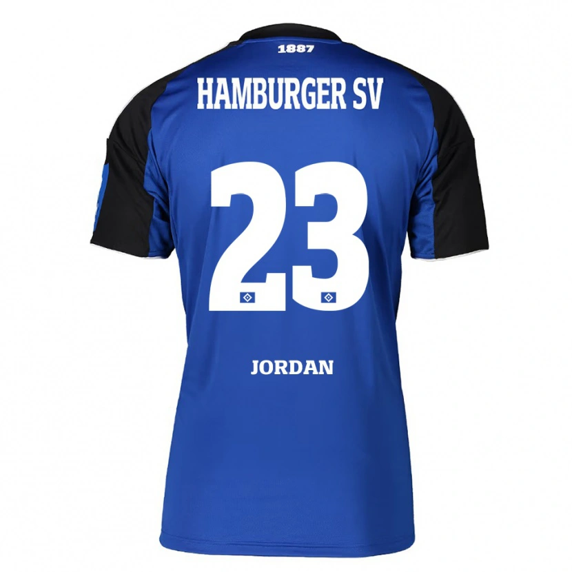 Danxen Kinder Dominik Jordan #23 Blau Schwarz Auswärtstrikot Trikot 2025/26 T-Shirt Schweiz