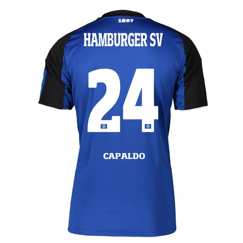 Danxen Kinder Nicolás Capaldo #24 Blau Schwarz Auswärtstrikot Trikot 2025/26 T-Shirt Schweiz