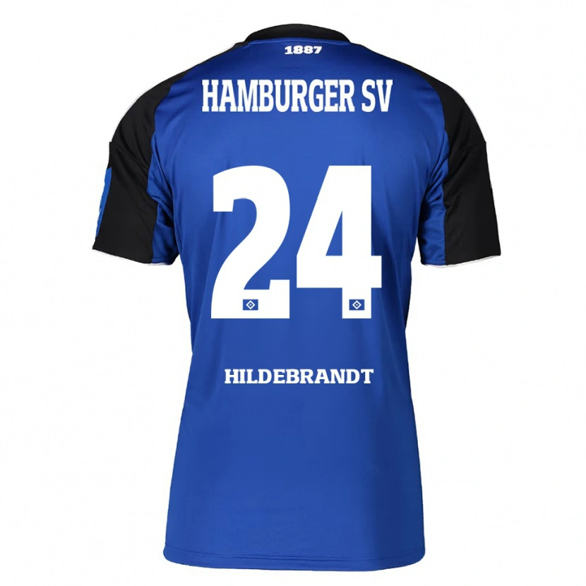 Danxen Kinder Tjark Hildebrandt #24 Blau Schwarz Auswärtstrikot Trikot 2025/26 T-Shirt Schweiz
