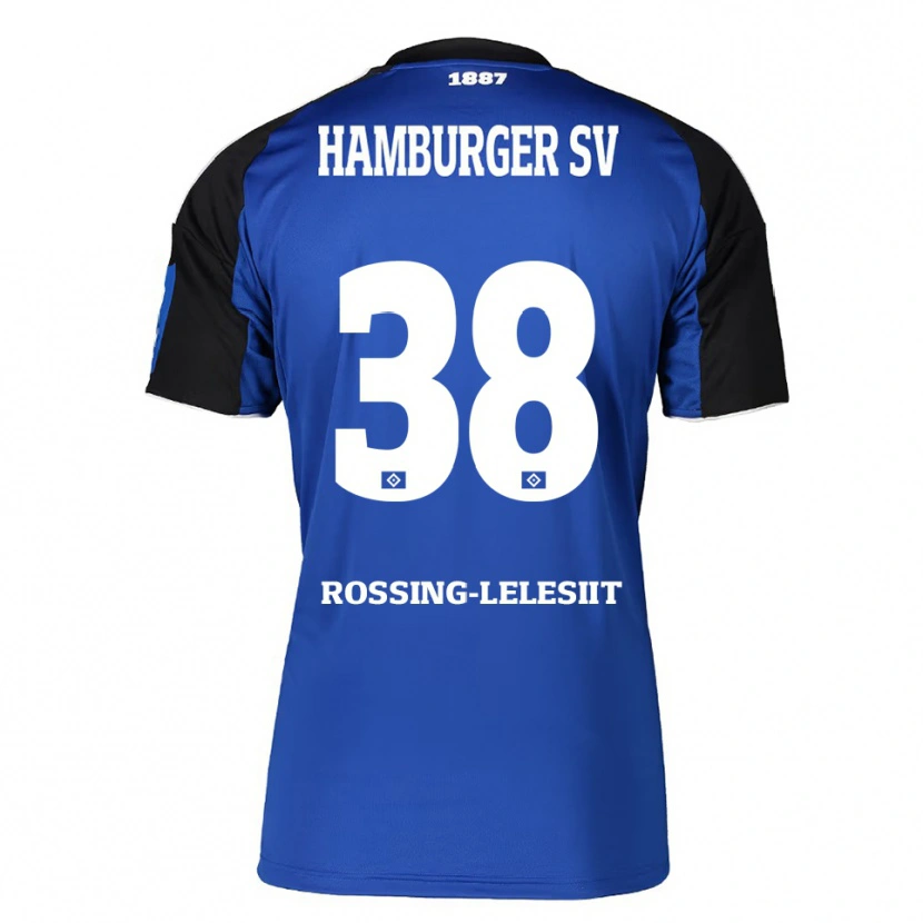 Danxen Kinder Alexander Røssing-Lelesiit #38 Blau Schwarz Auswärtstrikot Trikot 2025/26 T-Shirt Schweiz