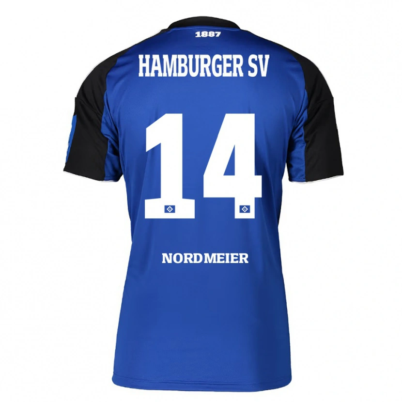 Danxen Kinder Quentin Nordmeier #14 Blau Schwarz Auswärtstrikot Trikot 2025/26 T-Shirt Schweiz