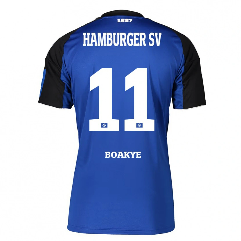 Danxen Kinder Maurice Boakye #11 Blau Schwarz Auswärtstrikot Trikot 2025/26 T-Shirt Schweiz