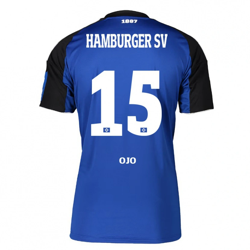 Danxen Kinder Kelvin Ojo #15 Blau Schwarz Auswärtstrikot Trikot 2025/26 T-Shirt Schweiz