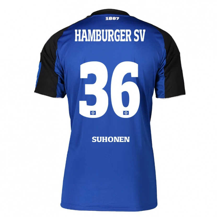 Danxen Kinder Anssi Suhonen #36 Blau Schwarz Auswärtstrikot Trikot 2025/26 T-Shirt Schweiz