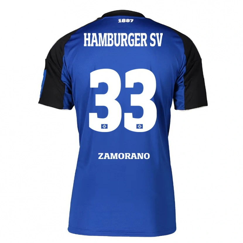 Danxen Kinder Jolina Zamorano #33 Blau Schwarz Auswärtstrikot Trikot 2025/26 T-Shirt Schweiz