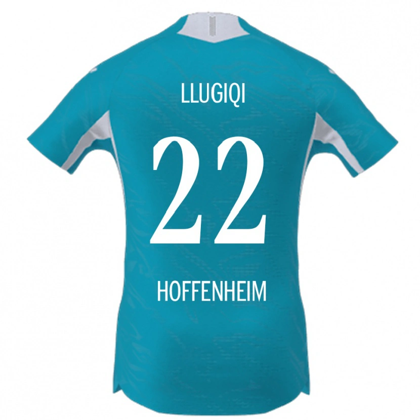 Danxen Kinder Arian Llugiqi #22 Himmelblau Auswärtstrikot Trikot 2025/26 T-Shirt Schweiz