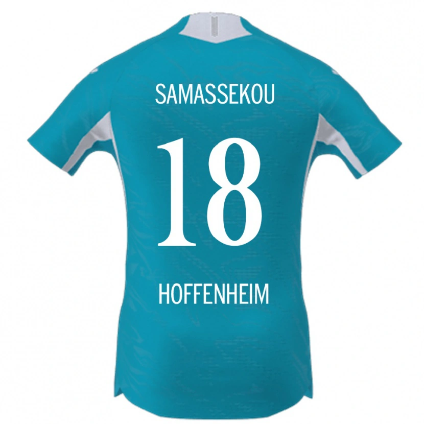 Danxen Kinder Diadié Samassékou #18 Himmelblau Auswärtstrikot Trikot 2025/26 T-Shirt Schweiz