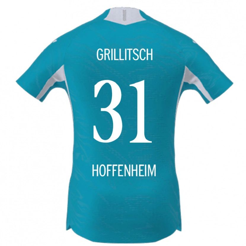 Danxen Kinder Florian Grillitsch #31 Himmelblau Auswärtstrikot Trikot 2025/26 T-Shirt Schweiz