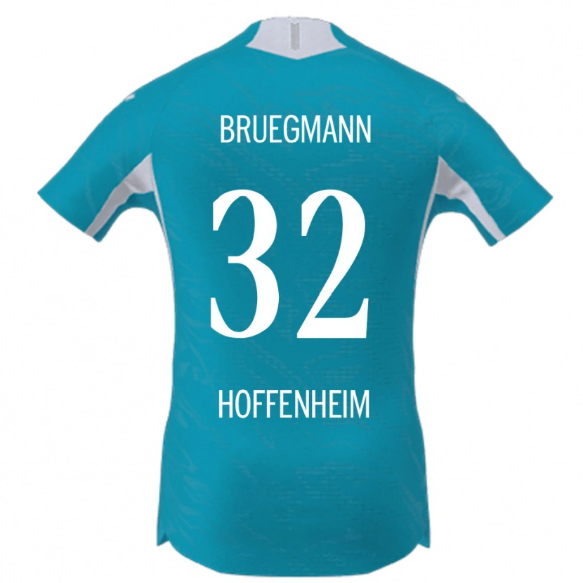 Danxen Kinder Lukas Bruegmann #32 Himmelblau Auswärtstrikot Trikot 2025/26 T-Shirt Schweiz