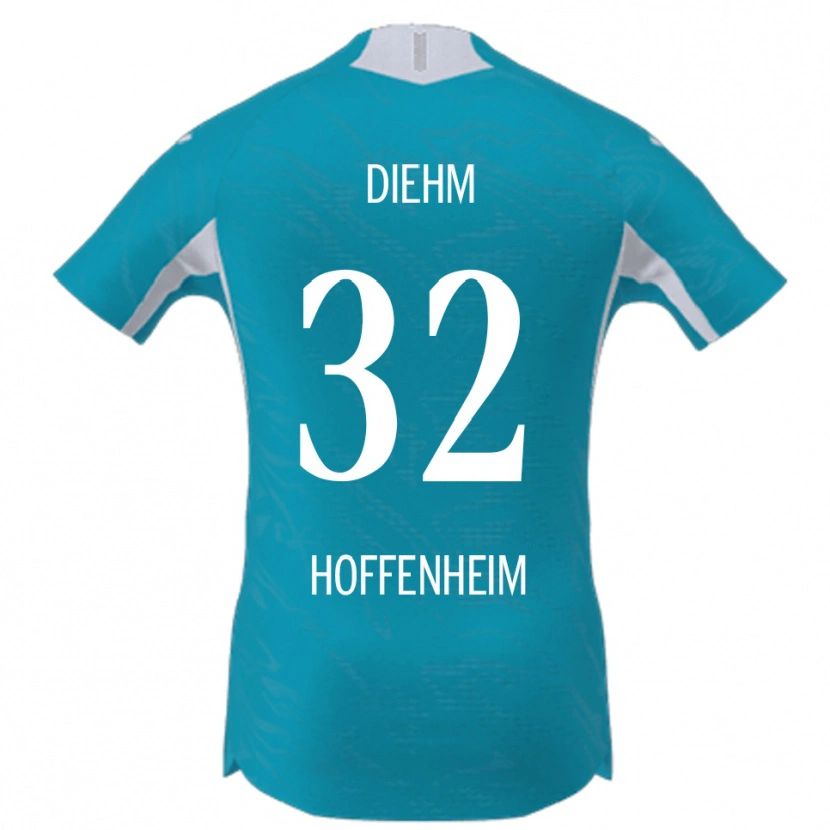 Danxen Kinder Vanessa Diehm #32 Himmelblau Auswärtstrikot Trikot 2025/26 T-Shirt Schweiz